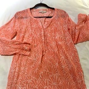 Loft Coral Long Sleeve Coverup